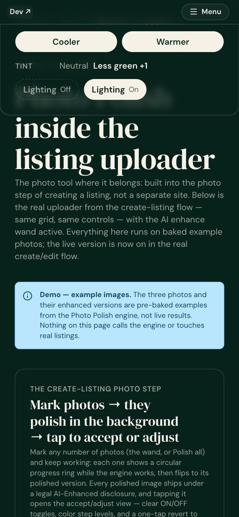 Contrast measurement harness — the shipped dialog classes rendered against the s